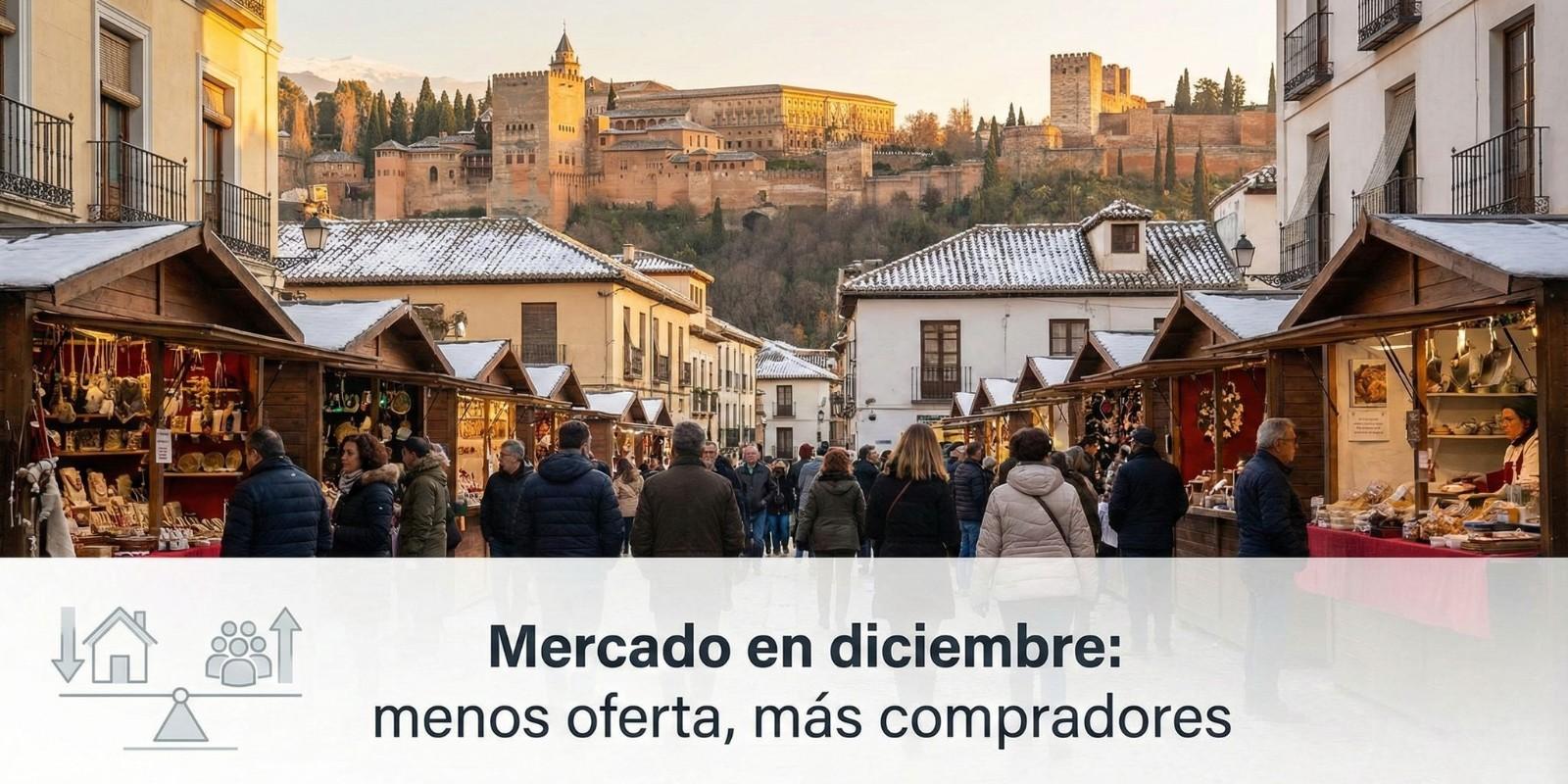 Mercado inmobiliario en Granada en diciembre: menos oferta, más compradores y más oportunidades